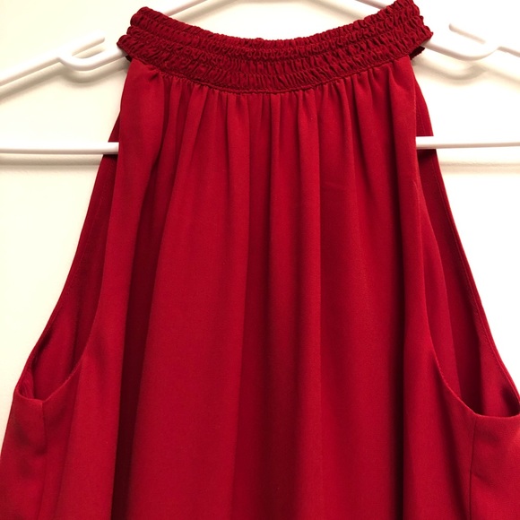 Le Chateau Red Sleeveless Blouse, Size XXS - Picture 2 of 9